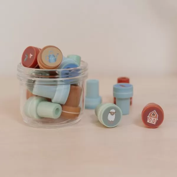 Little Dutch Razítka samobarvicí 16 ks Farma