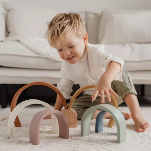 Little Dutch Skládačka dřevěná duha Vintage