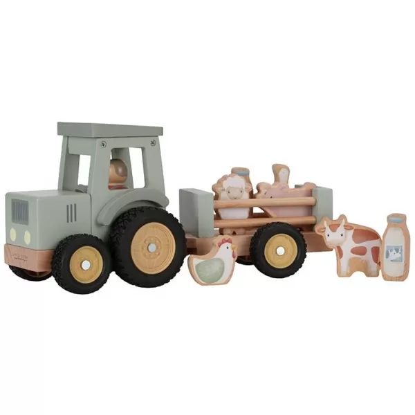 Little Dutch Traktor s přívěsem dřevěný Farma