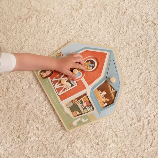 Little Dutch Vkládací puzzle dřevěné Farma