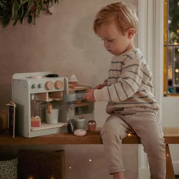 Little Dutch Kávovar dřevěný velký s příslušenstvím