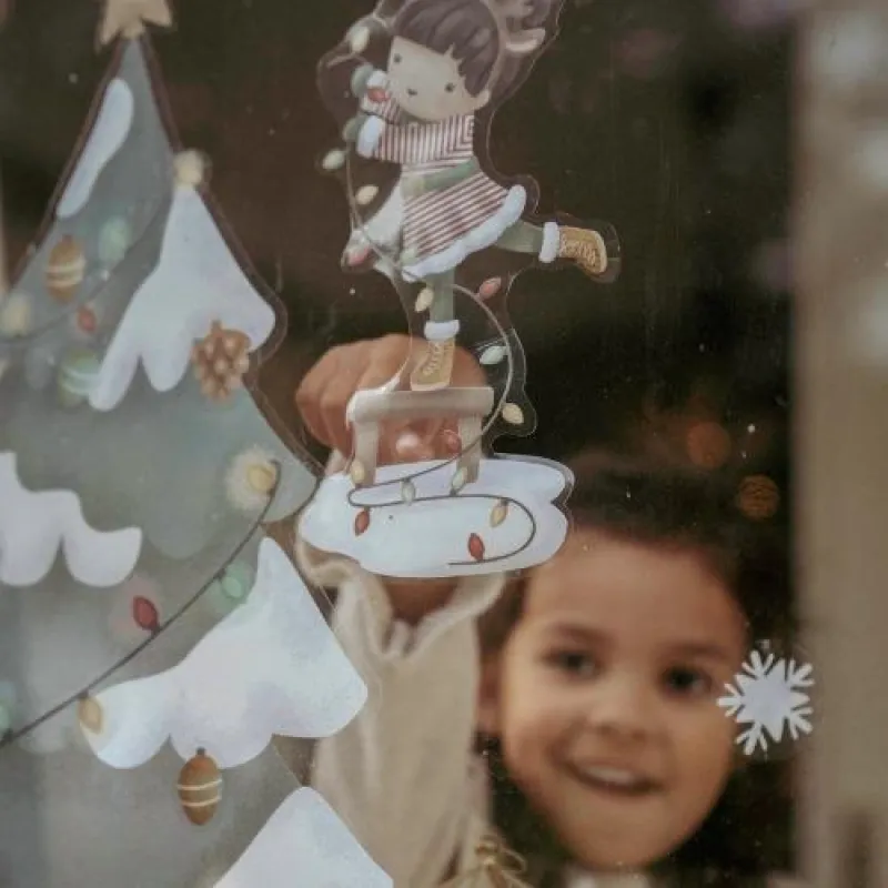 Little Dutch Samolepky na okno Vánoční stromeček