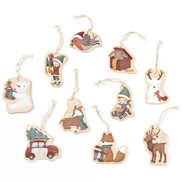 Little Dutch Vánoční ozdoby dřevěné 10 ks