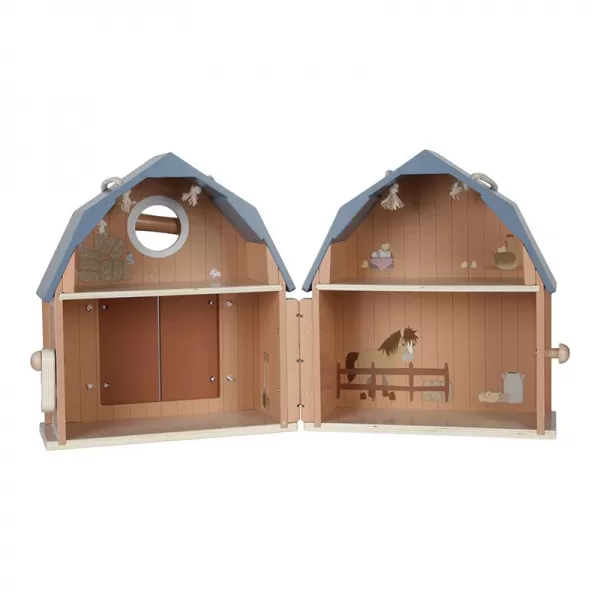 Little Dutch Domeček pro panenky dřevěný přenosný Farma