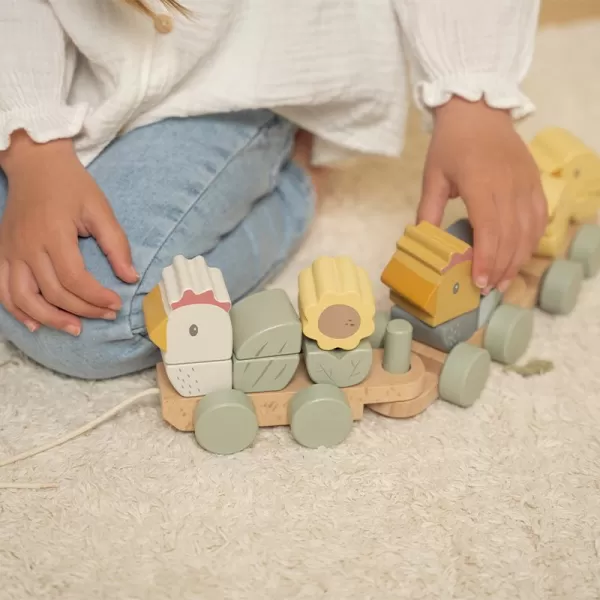Little Dutch Vláček dřevěný slepička Farma