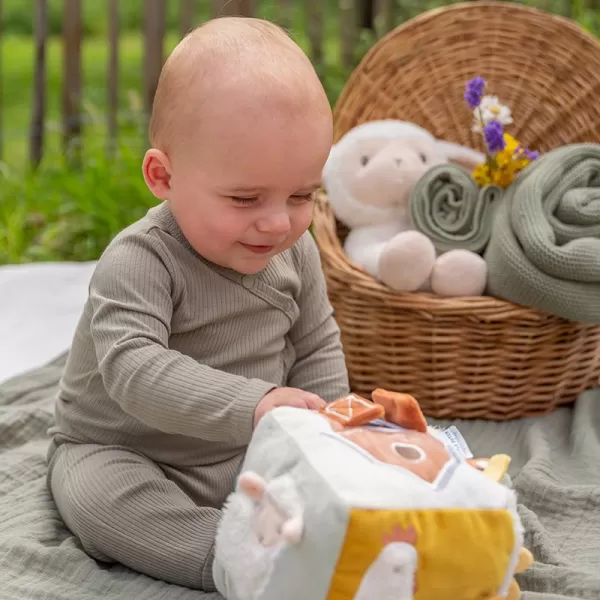 Little Dutch Kostka textilní s aktivitami Farma