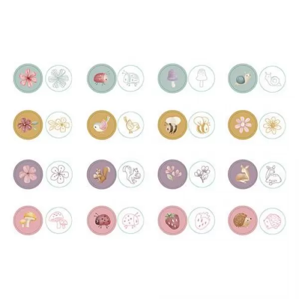 Little Dutch Razítka samobarvicí 16 ks Fairy Garden