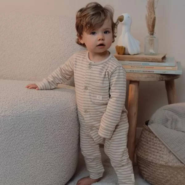 Little Dutch Overal na spaní Natural Stripes vel. 74/80