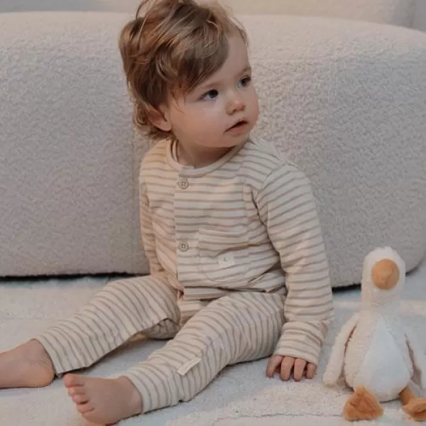 Little Dutch Overal na spaní Natural Stripes vel. 74/80