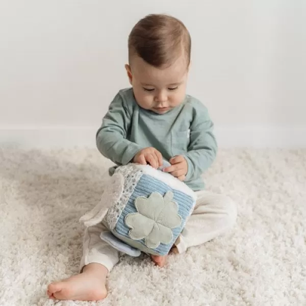 Little Dutch Kostka textilní s aktivitami králíček Miffy Lucky Leaves