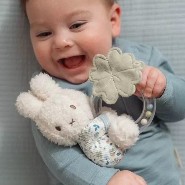 Little Dutch Chrastítko s korálky králíček Miffy Lucky Leaves