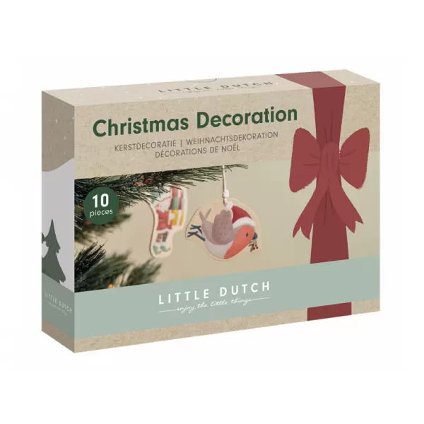 Little Dutch Vánoční ozdoby dřevěné 10 ks
