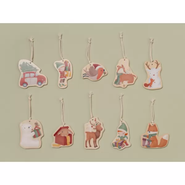 Little Dutch Vánoční ozdoby dřevěné 10 ks