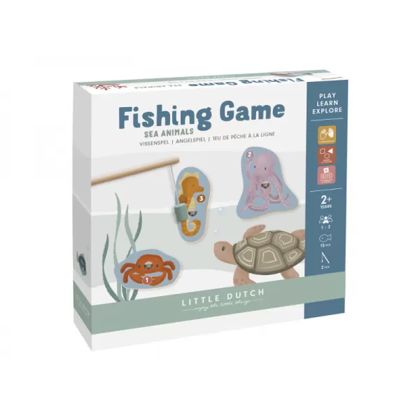 Little Dutch Rybářská hra dřevěná s magnety