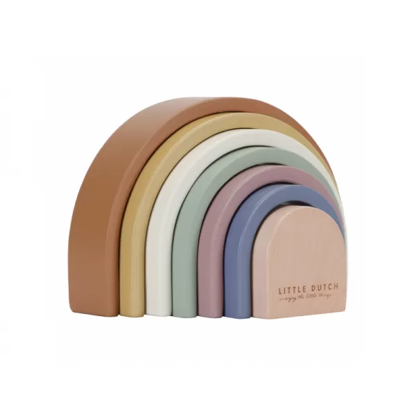 Little Dutch Skládačka dřevěná duha Vintage
