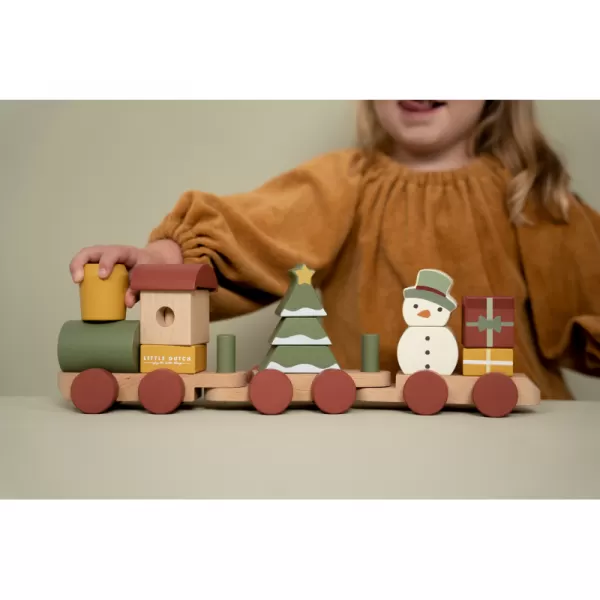 Little Dutch Vláček dřevěný vánoční