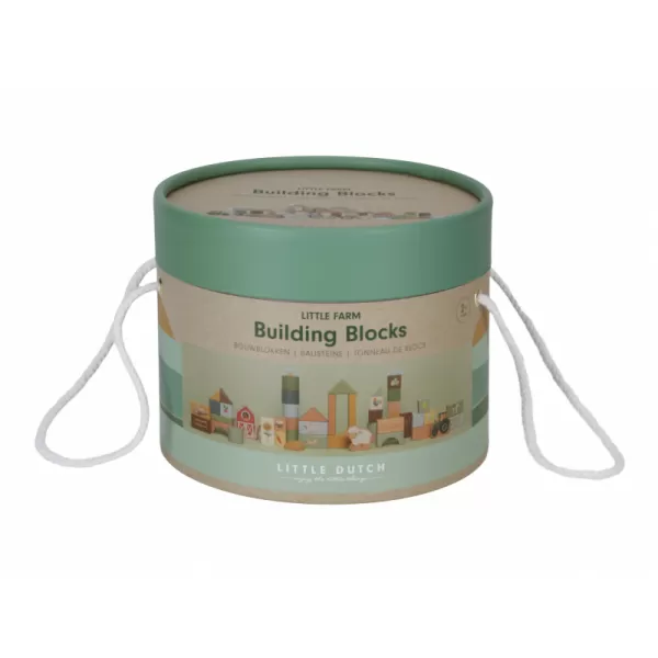 Little Dutch Kostky dřevěné v tubě Farma