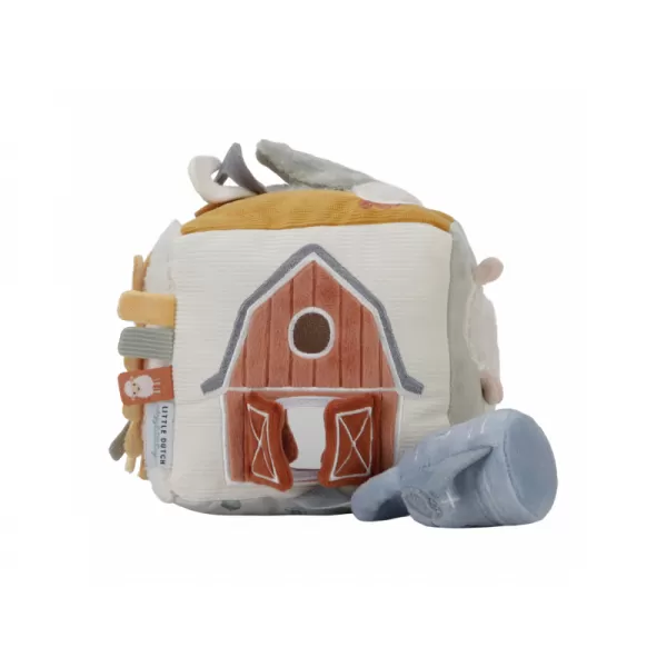 Little Dutch Kostka textilní s aktivitami Farma