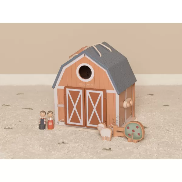 Little Dutch Domeček pro panenky dřevěný přenosný Farma
