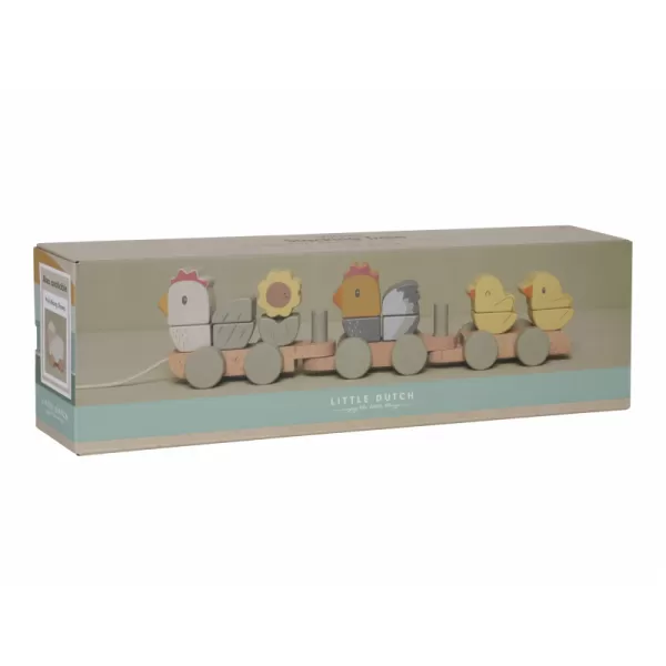 Little Dutch Vláček dřevěný slepička Farma