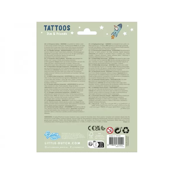 Little Dutch Dětské tetování Jim & Friends