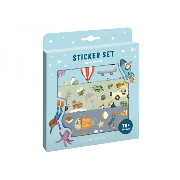 Little Dutch Sada se samolepkami Jim & Friends