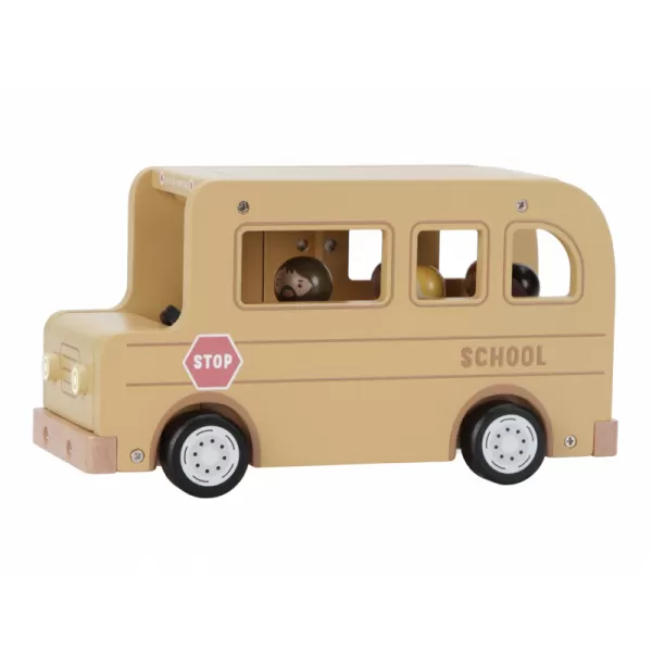 Little Dutch Školní autobus s figurkami dřevěný