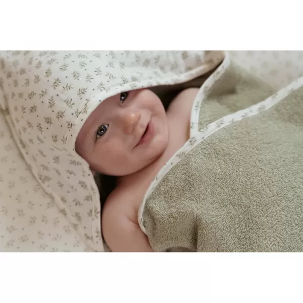 Little Dutch Osuška s kapucí 75x75 cm Blueberry Leaves