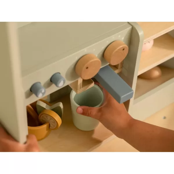 Little Dutch Kávovar dřevěný velký s příslušenstvím Coffee House