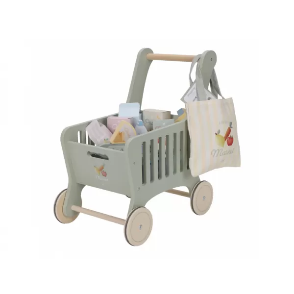 Little Dutch Nákupní vozík s doplňky dřevěný
