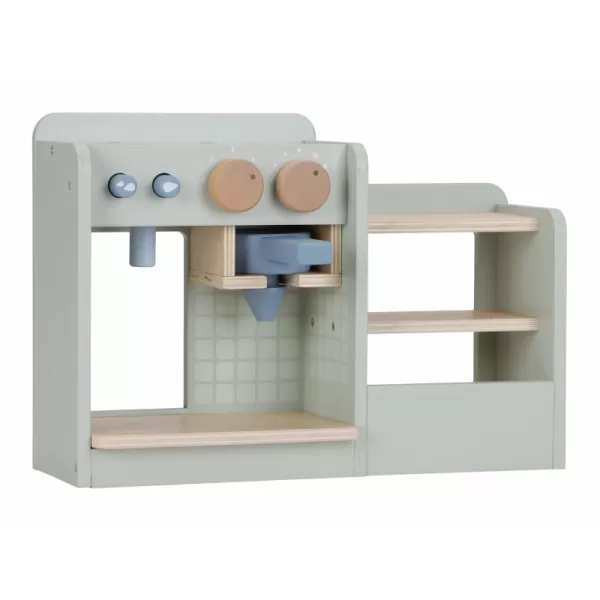 Little Dutch Kávovar dřevěný velký s příslušenstvím Coffee House