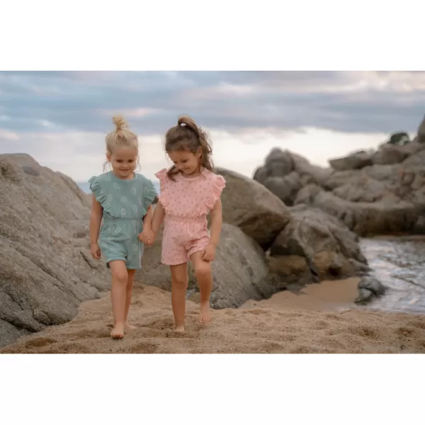 Little Dutch Overal letní Ocean Treasures Surf Blue vel. 86/92