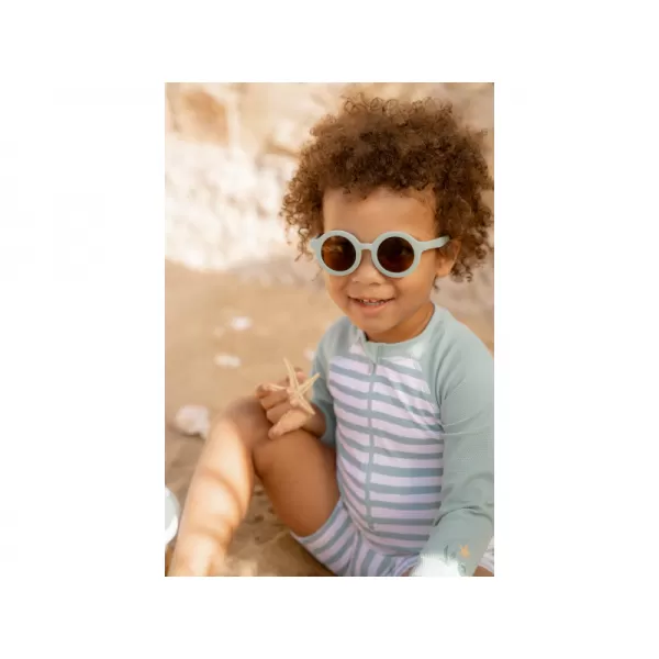 Little Dutch Plavky dlouhý rukáv Stripes Surf Blue vel. 86/92