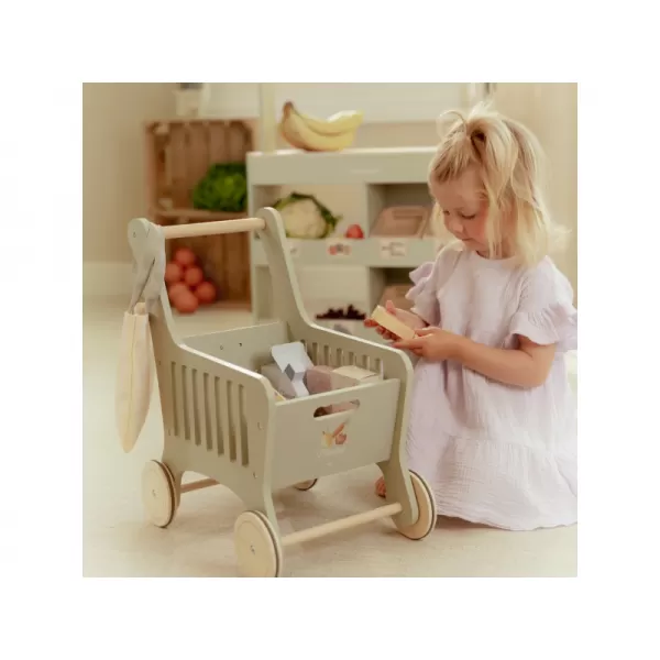 Little Dutch Nákupní vozík s doplňky dřevěný