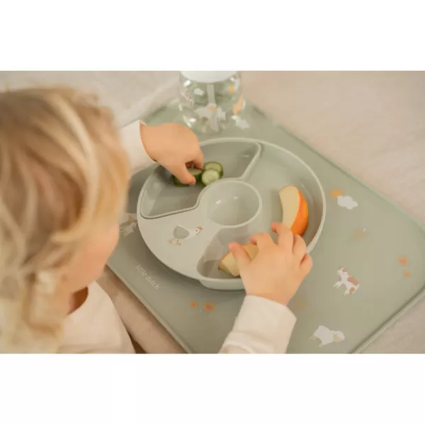 Little Dutch Dětský talíř dělený Farma