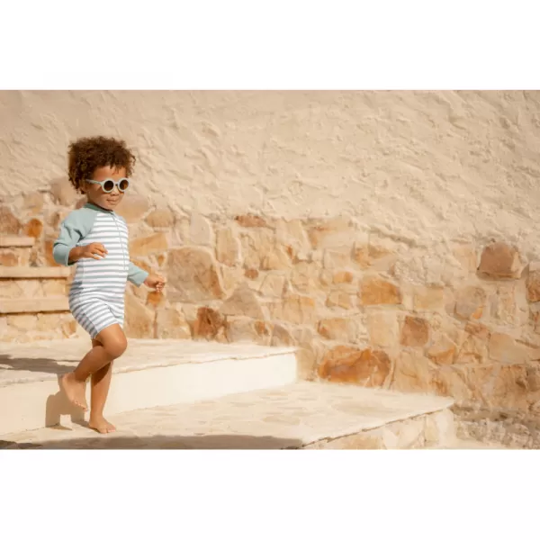 Little Dutch Plavky dlouhý rukáv Stripes Surf Blue vel. 98/104