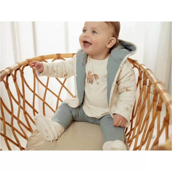 Little Dutch Kabátek oboustranný Stone Blue vel. 68