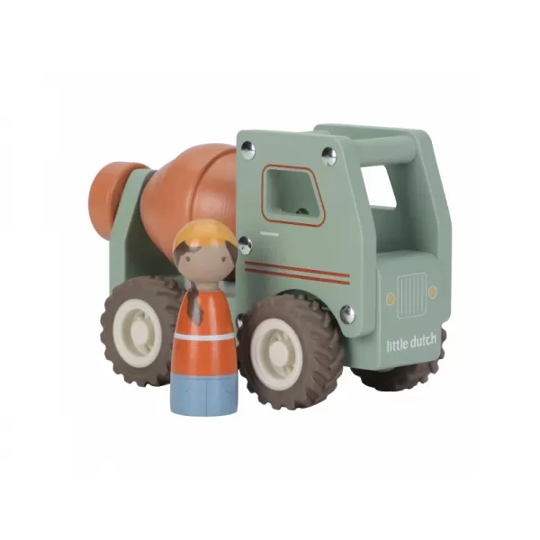 Little Dutch Náklaďák s míchačkou dřevěný