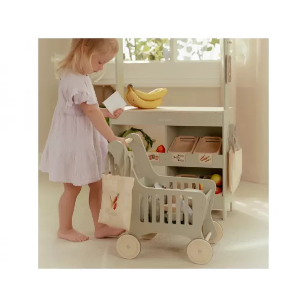 Little Dutch Nákupní vozík s doplňky dřevěný