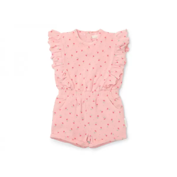Little Dutch Overal letní Sunny Flowers Blush Pink vel. 86/92