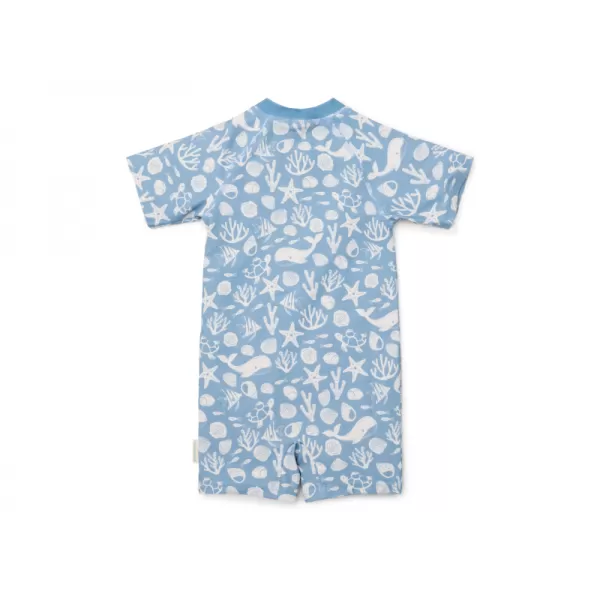 Little Dutch Plavky krátký rukáv Ocean Sea Life Blue vel. 74/80