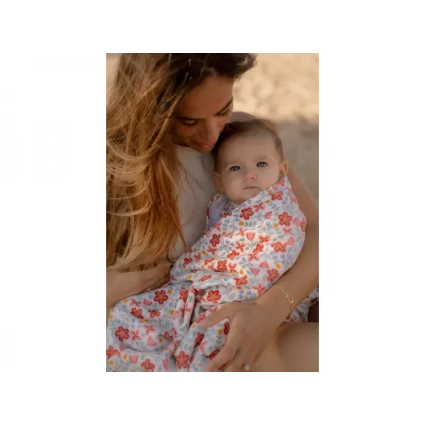 Little Dutch Plážová osuška 120x60 cm Sunny Flowers