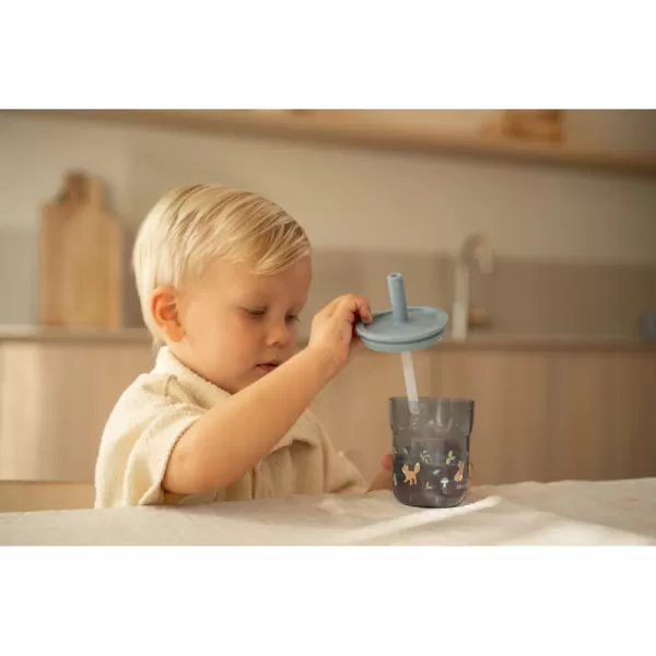 Little Dutch Kelímek s brčkem 250 ml Forest Friends