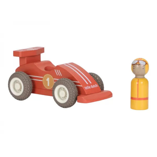 Little Dutch Závodní autíčka na setrvačník dřevěná