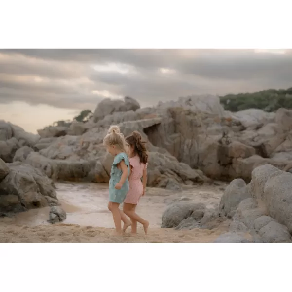 Little Dutch Overal letní Ocean Treasures Surf Blue vel. 74/80