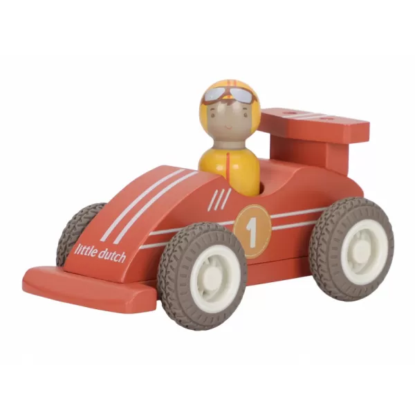 Little Dutch Závodní autíčka na setrvačník dřevěná