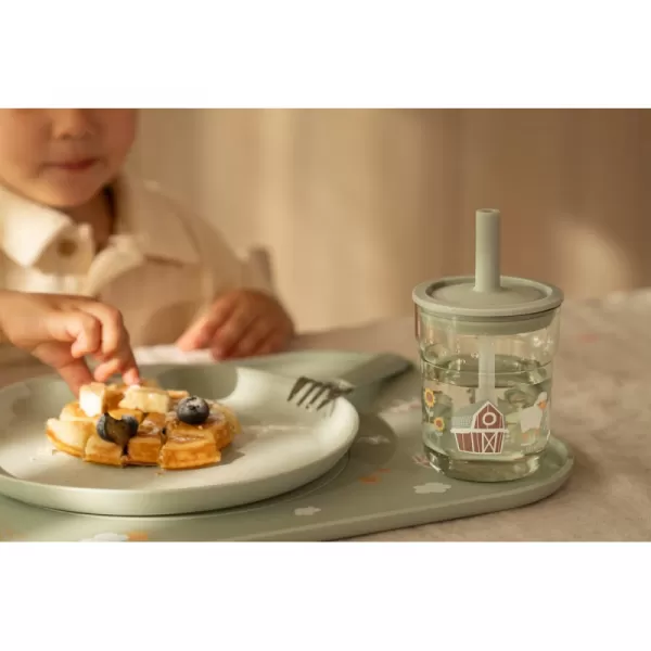 Little Dutch Kelímek s brčkem 250 ml Farma