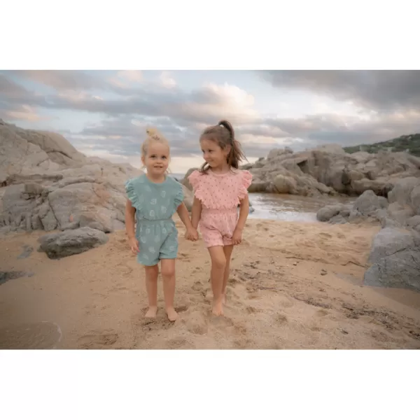 Little Dutch Overal letní Ocean Treasures Surf Blue vel. 74/80