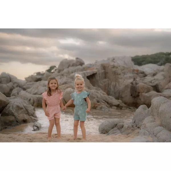 Little Dutch Overal letní Ocean Treasures Surf Blue vel. 74/80