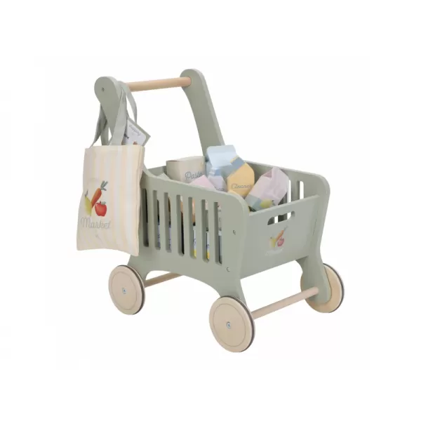 Little Dutch Nákupní vozík s doplňky dřevěný